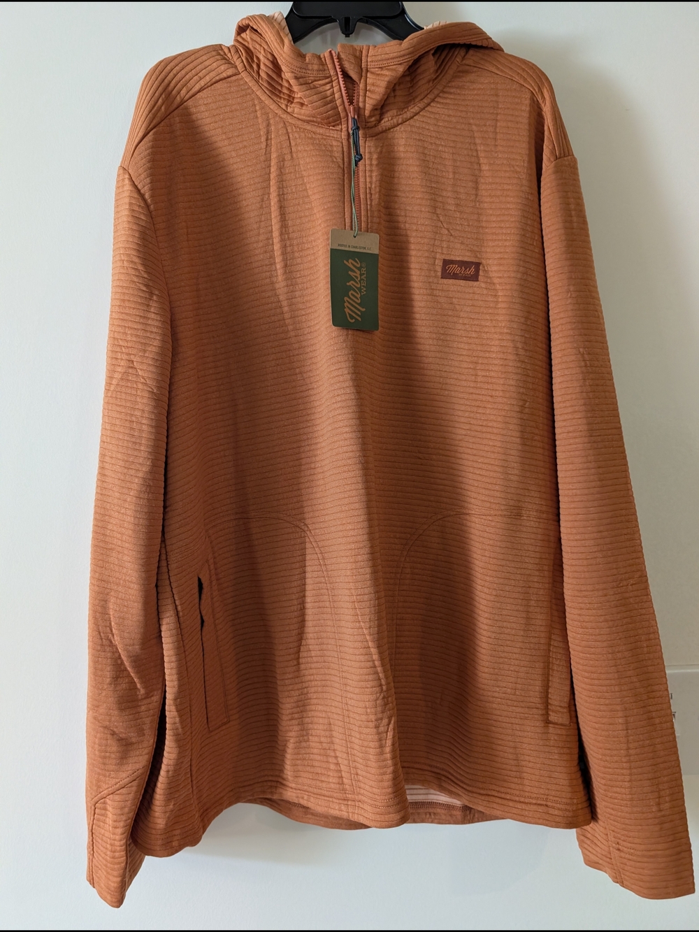 mark. Men's Hooded Zip Sweater - Rust